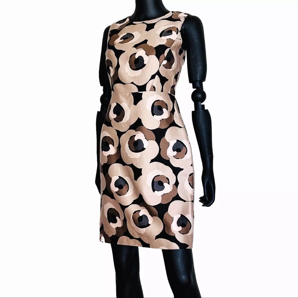 NWT Kate Spade Silk Sheath Sleeveless Dress  Print Floral 2  Deco Rose Della